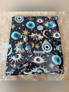 Posh Peanut Fiona Celestial Stars Evil Eye Swaddle Headband Set